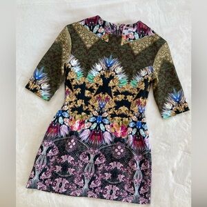 Korean brand Jerry Hall unique floral digital Patterned Dress